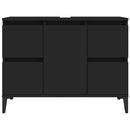 vidaXL fekete szerelt fa mosdószekrény 80 x 33 x 60 cm