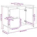 vidaXL fekete szerelt fa mosdószekrény 80 x 33 x 60 cm
