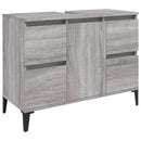 vidaXL szürke sonoma színű szerelt fa mosdószekrény 80 x 33 x 60 cm