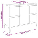 vidaXL barna tölgyszínű szerelt fa mosdószekrény 80 x 33 x 60 cm