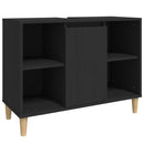 vidaXL fekete szerelt fa mosdószekrény 80 x 33 x 60 cm
