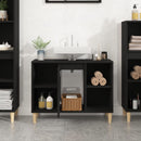 vidaXL fekete szerelt fa mosdószekrény 80 x 33 x 60 cm