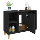 vidaXL fekete szerelt fa mosdószekrény 80 x 33 x 60 cm