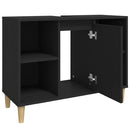 vidaXL fekete szerelt fa mosdószekrény 80 x 33 x 60 cm