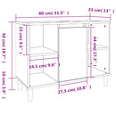 vidaXL fekete szerelt fa mosdószekrény 80 x 33 x 60 cm