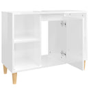 vidaXL magasfényű fehér szerelt fa mosdószekrény 80 x 33 x 60 cm