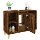 vidaXL füstös tölgy színű szerelt fa mosdószekrény 80 x 33 x 60 cm