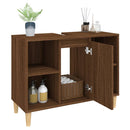 vidaXL barna tölgyszínű szerelt fa mosdószekrény 80 x 33 x 60 cm