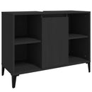 vidaXL fekete szerelt fa mosdószekrény 80 x 33 x 60 cm