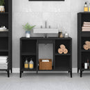 vidaXL fekete szerelt fa mosdószekrény 80 x 33 x 60 cm