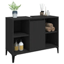 vidaXL fekete szerelt fa mosdószekrény 80 x 33 x 60 cm