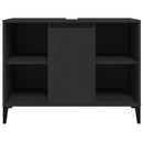 vidaXL fekete szerelt fa mosdószekrény 80 x 33 x 60 cm