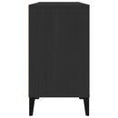 vidaXL fekete szerelt fa mosdószekrény 80 x 33 x 60 cm