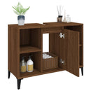 vidaXL barna tölgyszínű szerelt fa mosdószekrény 80 x 33 x 60 cm