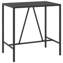 vidaXL fekete polyrattan üveglapos bárasztal 110 x 70 x 110 cm