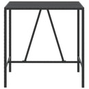 vidaXL fekete polyrattan üveglapos bárasztal 110 x 70 x 110 cm