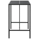 vidaXL fekete polyrattan üveglapos bárasztal 110 x 70 x 110 cm