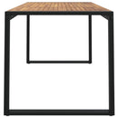 vidaXL tömör akácfa kerti asztal U-alakú lábakkal 140 x 80 x 75 cm