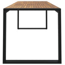 vidaXL tömör akácfa kerti asztal U-alakú lábakkal 200 x 90 x 75 cm