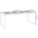 vidaXL tömör akácfa kerti asztal U-alakú lábakkal 200 x 90 x 75 cm