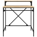 vidaXL sonoma tölgyszínű szerelt fa és vas íróasztal 80 x 50 x 90 cm