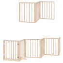 vidaXL nyárfa 12 paneles összecsukható kutyakapu ajtóval 600 cm