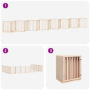 vidaXL nyárfa 15 paneles összecsukható kutyakapu ajtóval 750 cm