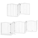 vidaXL fehér nyárfa 12 paneles összecsukható kutyakapu ajtóval 600 cm