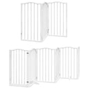 vidaXL fehér nyárfa 15 paneles összecsukható kutyakapu ajtóval 750 cm