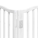 vidaXL fehér nyárfa 15 paneles összecsukható kutyakapu ajtóval 750 cm