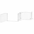 vidaXL fehér nyárfa 8 paneles összecsukható kutyakapu ajtóval 640 cm