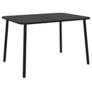 vidaXL antracitszürke acél kerti asztal 110 x 80 x 71 cm