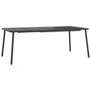 vidaXL antracitszürke acél kerti asztal 200 x 100 x 71 cm