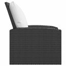 vidaXL fekete polyrattan dönthető kerti szék párnával
