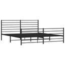 vidaXL fekete fém ágykeret fej- és lábtámlával 193 x 203 cm