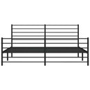 vidaXL fekete fém ágykeret fej- és lábtámlával 193 x 203 cm