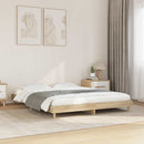 vidaXL sonoma tölgyszínű szerelt fa ágykeret 135 x 190 cm