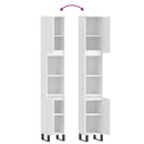 vidaXL fehér szerelt fa fürdőszobaszekrény 30 x 30 x 190 cm