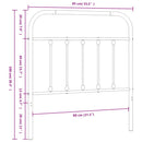 vidaXL fekete fém fejtámla 80 cm