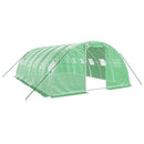 vidaXL zöld acélvázas melegház 24 m² 6 x 4 x 2 m