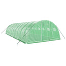 vidaXL zöld acélvázas melegház 40 m² 10 x 4 x 2 m