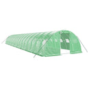 vidaXL zöld acélvázas melegház 72 m² 18 x 4 x 2 m