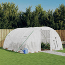 vidaXL üvegház acélvázzal, fehér, 16 m², 4 x 4 x 2 m