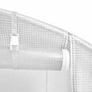 vidaXL fehér acélvázas melegház 80 m² 20x4x2 m
