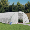 vidaXL fehér acélvázas melegház 80 m² 20x4x2 m