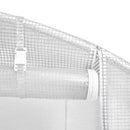 vidaXL fehér acélvázas melegház 88 m² 22x4x2 m