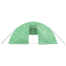 vidaXL zöld acélvázas melegház 70 m² 14 x 5 x 2,3 m