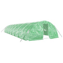 vidaXL zöld acélvázas melegház 80 m² 16 x 5 x 2,3 m