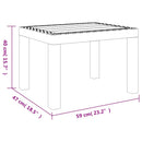 vidaXL antracitszürke PP kerti asztal 59 x 47 x 40 cm
