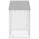 vidaXL ezüstszínű horganyzott acél kutyakennel tetővel 3x1,5x2,5 m